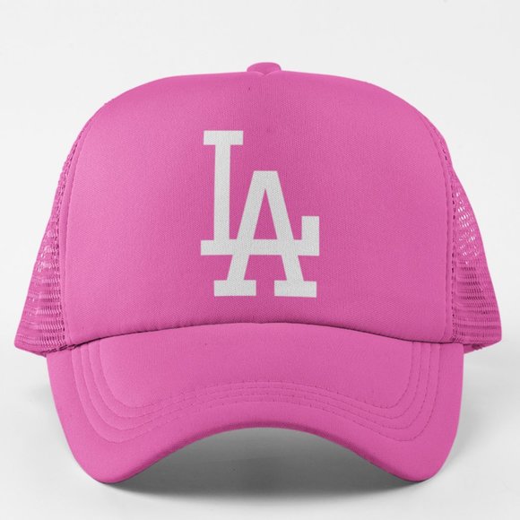 Other - NEW Los Angeles Dodgers LA Foam Trucker Mesh Snapback Hat HOT PINK